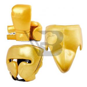 Set de Boxeo Personalizable para Artes Marciales y Entrenamiento Físico, Incluye Muñequeras y Protectores de Mano de Cuero con Cordones - Product Image 1