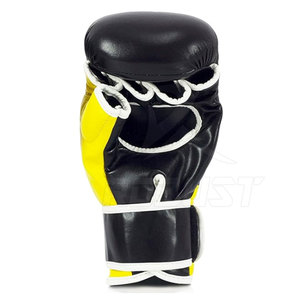 บริการ OEM ผู้ผลิตถุงมือ MMA ขนาดสั่งทำ หนังแท้ กันลื่น ปิดด้วยแถบตีนตุ๊กแก ยี่ห้อ ROBUST INDUSTRIES ถุงมือสำหรับฝึกซ้อม - Product Image 2