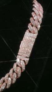 Cadena Cubana de Diamantes Cultivados en Laboratorio de 22mm, Plata 925, Oro Rosa, Estilo Miami, Collar para Hombre, VVS1, Pasa la Prueba del Diamante, Color D, Personalizado - Product Image 3