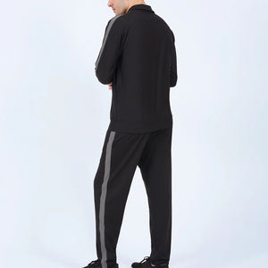 Vêtements de sport de haute qualité, ensembles de jogging décontractés, ensembles de survêtements unis avec fermeture éclair, coupe-vent en polyester, survêtements respirants en nylon pour hommes - Product Image 3