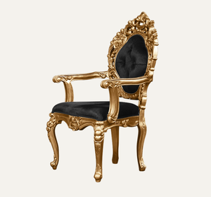 Sillón Negro de Estilo Europeo, Hecho a Mano, con Tapizado de Lujo, Duradero, de Madera de Caoba, para Sala de Estar, Apartamento y Hotel - Product Image 2