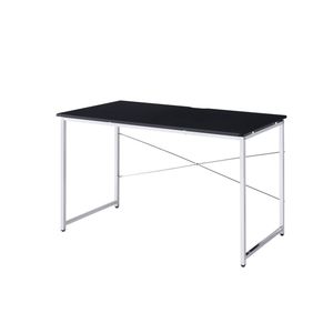 โต๊ะคอมพิวเตอร์สีดำและโครเมียมของเทนโนสโต๊ะเขียนหนังสือทันสมัย - Product Image 4