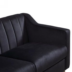 Divano Chesterfield Moderno in Velluto con Braccioli Arrotondati, Comoda Struttura in Legno e Gambe per Soggiorno - Product Image 5