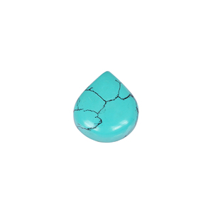 Pierre précieuse synthétique verte Ishu Gems, turquoise ovale cabochon 25 carats 23x20 mm, pierre lâche personnalisable pour la fabrication de bijoux - Product Image 1