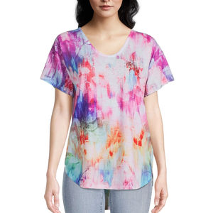 Camisetas de Manga Corta para Mujer, Personalizadas al por Mayor, Casuales, de Invierno, con Estampado por Sublimación, de Alta Calidad, Secado Rápido y Transpirables - Product Image 1