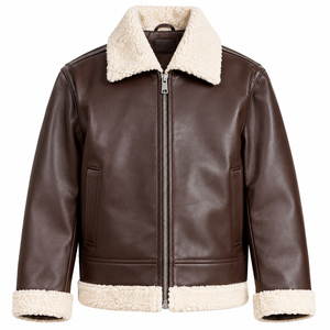 Latest Fashionable New Style Winter Wear Genuine <b>Cow</b> Skin Leather Jacket Breathable Eco-Friendly Hoody Customized Men's <b>Top</b> - Product Image 1