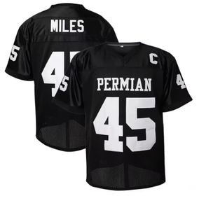 Camiseta de Fútbol Americano Permian, Bordada, 100% Poliéster, Sin Mangas, Tejido de Malla, Unisex, Corte Holgado, Alta Calidad, Para Todas las Temporadas - Product Image 2