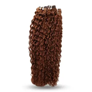 Peluca de Cabello Humano 100% Remy con Trama Completa, Rizada, con Mechas, Larga, Marrón, Textura Ondulada Natural, Personalizable - Product Image 1