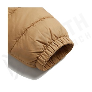 Hooded Quilted Waterproof <b>Bubble</b> Jacket Black Full Sleeve Winter Windproof Cotton Shell Knitted Fabric Polyester Filling Stand - Product Image 6