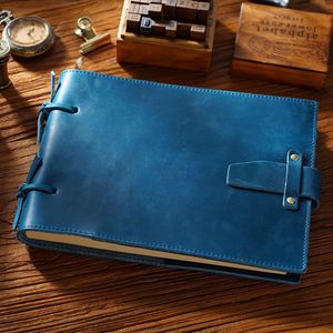 Agenda/Diario Rústico Vintage A5 de Cuero Genuino con Espiral y Costura con Hilo, 100 Hojas, Regalo para Oficina/Negocios - Product Image 2