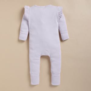 Mameluco con cremallera de bambú elastano de calidad premium-Lavender Fog - Product Image 2