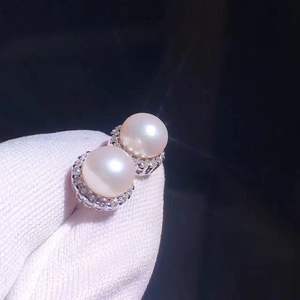 S925 <b>Silver</b> <b>Pearl</b> <b>Earrings</b> 6.5-7mm High Quality Flawless Freshwater Round <b>Pearls</b> Small Fresh Fashionable Design - Product Image 2