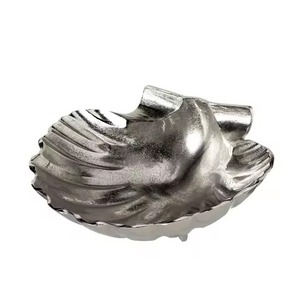 Bol de service en aluminium coulé, moderne, fait main, poli, en métal, vaisselle décorative pour offrir en cadeau - Product Image 1