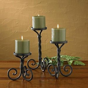 Beautiful Iron Candle Holder Decorative Metal Artwork For Stylish Homes And Event <b>Table</b> Displays - Product Image 1