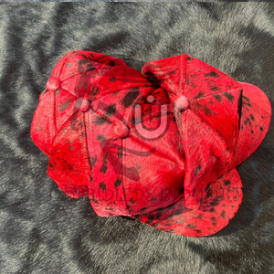 Gorra de Cuero Genuino con Pelo de Vaca, Color Rojo Teñido, Nueva Colección 2026, para Hombre y Mujer - Product Image 5