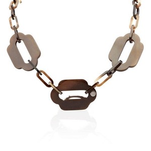 Collar de Cuerno Hecho a Mano de Primera Calidad para Mujer con Cadena de Eslabones, Colgante de Cuerno de Búfalo Natural, Joyería Étnica de Moda - Product Image 3