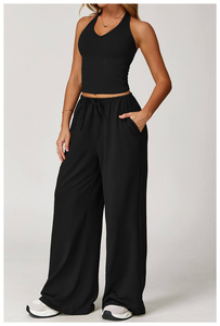 Ensemble de yoga sportif pour femmes, 2 pièces, toucher doux, séchage rapide, respirant, taille élastique personnalisée, fitness, en promotion, ensemble de yoga personnalisé - Product Image 3