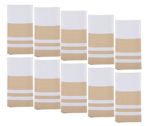 Serviettes carrées modernes 100 % coton, style campagne française, jaune huile, pour mariage et Pâques, durables et écologiques, vente en gros à l'étranger - Product Image 3