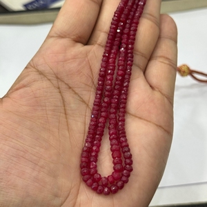 Cuentas facetadas de rubí natural en tendencia, rondel de 4-5mm, hilo de rubí rojo AAA de la India, gema suelta para fabricación de joyas, grado mayorista. - Product Image 6
