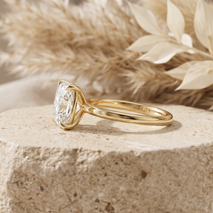 แหวนเพชรทรงคุชชั่นทองคำขาว 14K 2 กะรัต แหวนสัญญาแบบสั่งทำพิเศษ ของขวัญสำหรับเธอ - Product Image 2