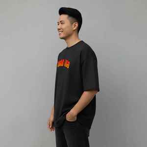 High Quality Summer Casual Wear 180g Heavyweight 100% Cotton Customizable Men's T-Shirt Loose Fit Breathable Eco-Friendly Hip - Product Image 2