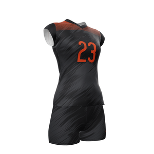 Custom Women Volleyball Jersey Set V Neck Quick Dry Breathable Sublimation Team Uniform OEM ODM Wholesale Supplier - Product Image 4