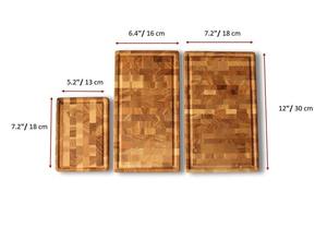 Tabla de cortar de cocina de madera de acacia de veta final con asa y ranura para jugos, bloque de corte de carne de madera natural - Product Image 4