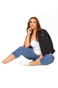 กางเกงกีฬาผ้าสแปนเด็กซ์ไร้รอยต่อสีดำสุดฮอตทำจากผ้าสแปนเด็กซ์ไร้ตะเข็บ - Product Image 4