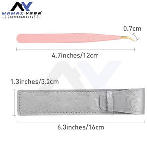 Pinces à cils professionnelles de qualité supérieure à pointe incurvée pour l'isolation et l'extension des cils individuels, couleur personnalisée - Product Image 6