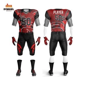 Prix d'usine, logo personnalisé, uniformes de football américain respirants en polyester, ensemble personnalisé, couleur et design sur mesure, haute qualité, confortables - Product Image 1