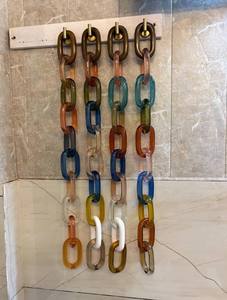 Escultura de Pared de Eslabones de Cadena de Resina Irregular Colorida, Decoración Artística para el Hogar, Arte Indio Exótico Hecho a Mano con Técnica de Fundición - Product Image 5