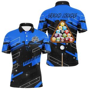 Camiseta de Billar Personalizada para Hombre, Tejido de Punto de Poliéster/Algodón, Manga Corta, Secado Rápido, Diseño Deportivo para Billar y Snooker - Product Image 6