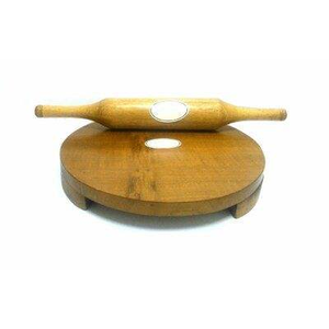 Eco-Friendly Wooden Chakla Belan <b>Rolling</b> Board and <b>Pin</b> Set for Chapati Roti in the Kitchen buraq handicraft - Product Image 2