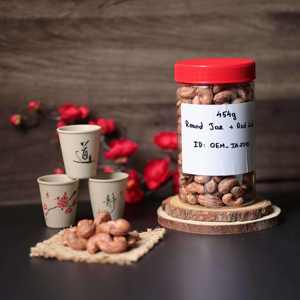 Round Jar With Red Lid Buttery Salty Flavor Custom Grade Vietnam OEM Organic Cashew <b>Nuts</b> Premium Roasted Wholesale - Product Image 6