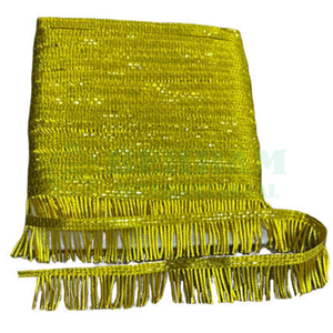 Borla de alambre metálico dorado de primera calidad, hecha a mano, con flecos de lingotes de oro, tamaño personalizado para banderas ceremoniales y cortinas litúrgicas - Product Image 3