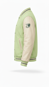 Sustainable American Style Hooded Eco-Friendly Winter Varsity <b>Jacket</b> with Front Logo Unisex - Product Image 2