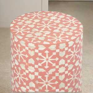 Best Quality Belladec BI-WT290 Modern Antique Bone Inlay Eco-Friendly Floor Mount Customized Console Table <b>Stool</b> Indian Handmade - Product Image 3
