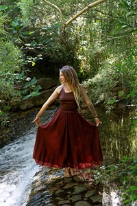 กระโปรงผ้าฝ้ายสไตล์ฟลาเมงโก กระโปรงยาวทรงโบฮีเมียนพร้อมกระโปรงทรงพลิ้วไหว ชุดเดรสโบโฮ กระโปรงวินเทจ ของขวัญสำหรับเธอ - Product Image 2