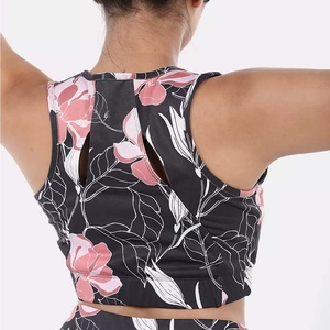 PIHA SPORTS Women's Plus Size Padded Sports <b>Bra</b> <b>Removable</b> Chest <b>Pad</b> Lightweight Breathable Support for Yoga Gym-Racerback U-Neck - Product Image 6