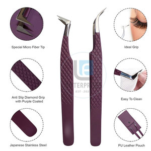 Pince à épiler pour extensions de cils en acier inoxydable de haute qualité, réutilisable, durable, 10 mm de longueur, outils manuels, prix de gros - Product Image 2