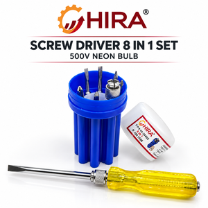 HIRA 936 Screw Driver 8 In 1 Set with Neon Bulb 500v - Product Image 1