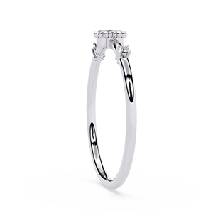 Bague Tendance en Diamants de Laboratoire Certifiés IGI, Style Double Bras à Quatre Griffes, Plaqué Or, Taille Brillant - Product Image 3
