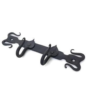 Riel de gancho de hierro con acabado en polvo negro mate de primera calidad para decoración, organizador de dormitorio, organizador de baño, para regalo - Product Image 3