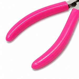 Pinces à bijoux en acier inoxydable avec poignées roses pour la création de bijoux DIY, coupe baguette conique - Product Image 3