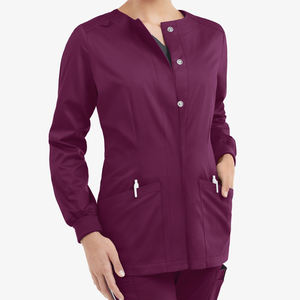 Chaquetas Quirúrgicas Personalizadas con Logotipo Propio, Chaqueta de Hospital al por Mayor con Cierre a Presión, Mangas Largas con Puños de Punto y Ranura para Bolígrafo - Product Image 1