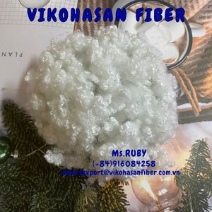 ใยโพลีเอสเตอร์ 100% ชนิดเส้นใยสั้น 15D HCS Vikohasan ได้รับการรับรองมาตรฐาน OEKO TEX วัสดุยัดไส้แบบกลวง รีไซเคิลได้ สำหรับหมอนและรถยนต์ - Product Image 5