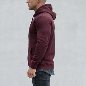 Sweat-shirt à capuche pour homme de haute qualité, personnalisé avec logo, couleur marron, imprimé croix de la foi, en coton tricoté, décontracté, pour l'automne - Product Image 4