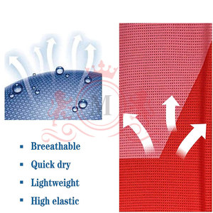 Ensemble maillot et short de cyclisme pour homme, design dégradé rouge et blanc, dos en maille respirante pour adultes - Product Image 5