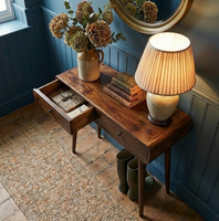 Table console en bois massif, table d'entrée, meuble artisanal rustique, table étroite pour entrée, décoration intérieure unique.