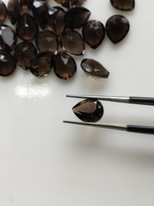 Cuarzo Ahumado Natural 10x8MM Corte Pera, Gema Suelta de la Mejor Calidad para la Fabricación de Joyas - Product Image 1